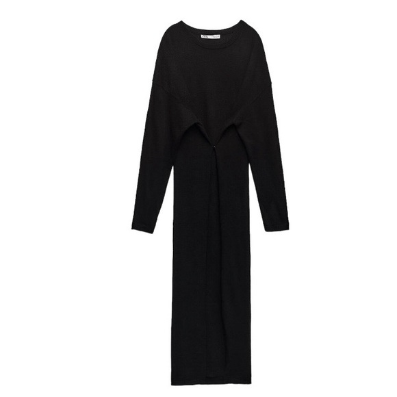 Zara Wool Blend Multi-Positional Button Knit Midi Dress - Picture 4 of 10